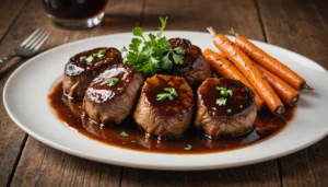 joues de porc à la bière et carottes