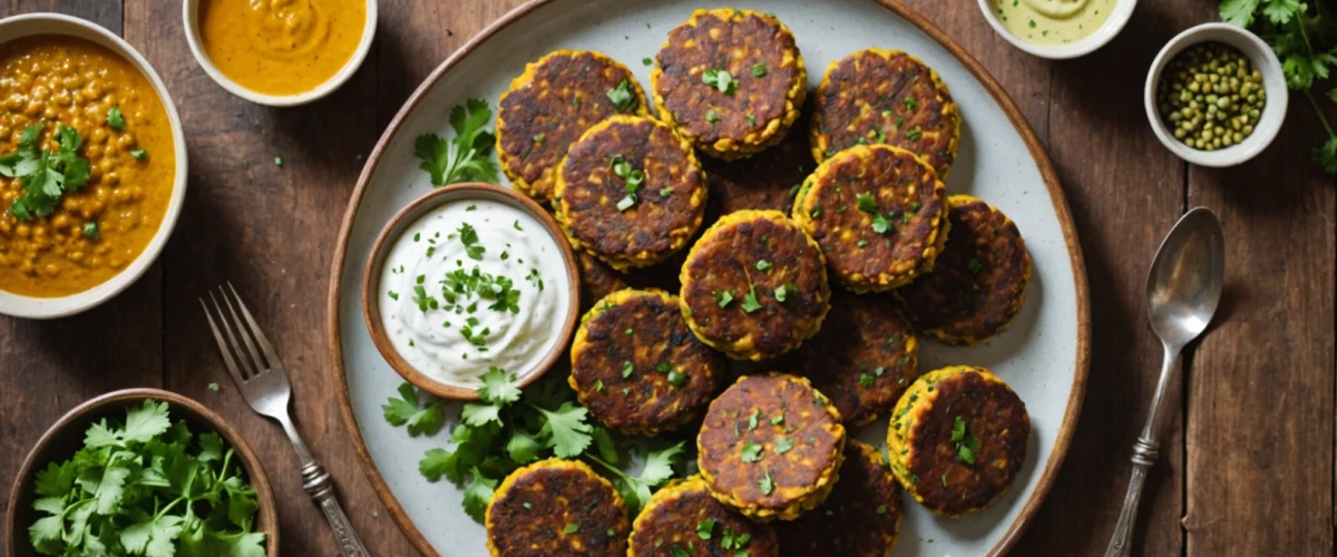 galettes de lentilles corail à l'indienne
